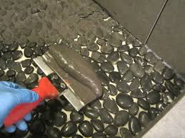how to grout pebble tile decor adventures