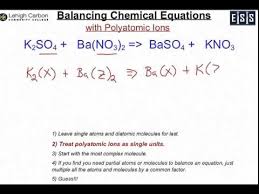 Balancing Chem Eq Polyatomic You