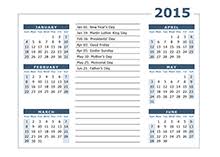 2015 Calendar Templates Download 2015 Monthly Yearly