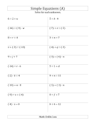 worksheets on linear equations for grade 9