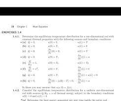 Chapter Heat Equation Exercises 1 4