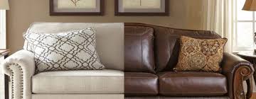 leather or fabric sofa advanes and