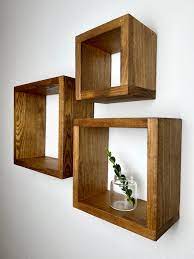 Set Of 3 Floating Cube Shelves Quality
