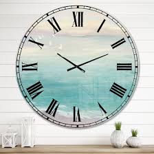 From The Shore Metal Wall Clock Linen