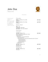 Any source code sugestions for a latex cv template? Modern Cv Template Sharelatex
