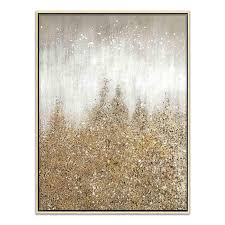 Framed Gold Glitter Abstract Enhanced