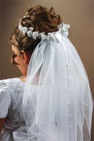 Apr 28 2020 explore in white s board. First Communion Beaded Rose Veil 33293