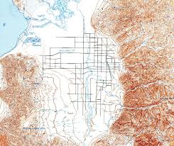 Topographical Map Of Ut Salt Lake City Lake City Salt