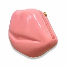 plain popchie lip shape bag readymade