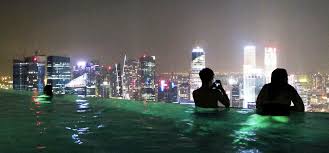 I got marina bay sands pool access… without actually staying there. Singapur Hotel Marina Bay Sands Pool Position Beim Nacht Gp