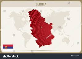 Serbia Map Graphic Design Vector Stock Vector Royalty Free