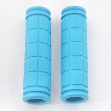 Light Blue Soft Non Slip Rubber Bicycle Handle Grips 5