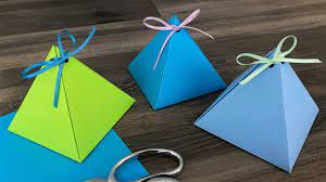 pyramid gift box paper craft ideas
