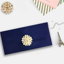 Luxury Pearl Embellished Wedding Envelope