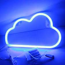 Xiyunte Blue Cloud Light Neon Signs Led Neon Wall Light Battery Or Usb Operated Neon Light Sign Led Neon Lights Cloud Lamp Light Up For The Home Kids Room Bar Festive Party