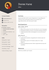 editor resume exle free guide