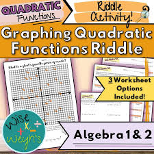 Graphing Quadratic Functions Riddle