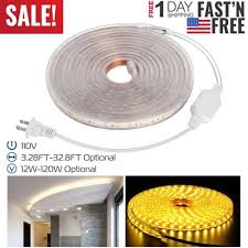 110v 5050 Led Strip Light Dimmable Rope Light Waterproof Flexible 1m 3m 5m 10m Ebay