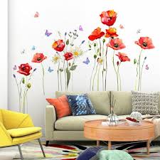 Red Flower Poppy Wall Decal Erfly