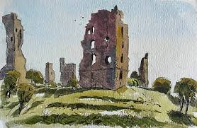 Αποτέλεσμα εικόνας για ruined castle paintings