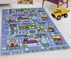 kids car road rugs city map play mat