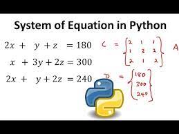 Solve System Of Equations In Python