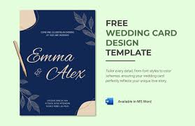 wedding card design template in word