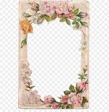 flower vintage frame png image with