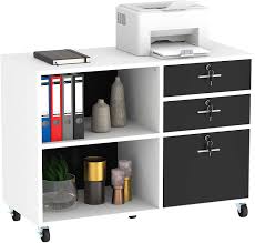 Staying on budget during and deciding how much you can and should spend on a home buy a filing cabinet. Amazon Com Yitahome Wood File Cabinet 3 Drawer Mobile Lateral Filing Cabinet Storage Cabinet Printer Stand With 2 Open Shelves For Home Office Organization White Furniture Decor