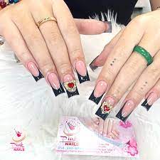 pink nails nail salon manicure
