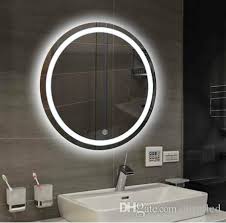 2020 Bathroom Wall Led Light Mirror Round Wall Hanging Washroom Toilet Makeup Mirror Touch Switch White Warm Light Llfa From Nimiled 388 39 Dhgate Com