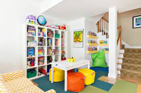 16 Joyful Basement Playroom Designs For