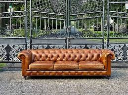 Vintage Tufted Leather Chesterfield