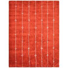 hand knotted loom silk mix area rug