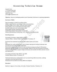 Accounting Technician Resume Foodcity Me