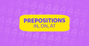 in on at kullanımı prepositions