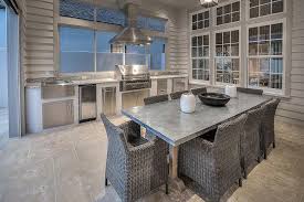 Covered Patio With Outdoor Kitchen And