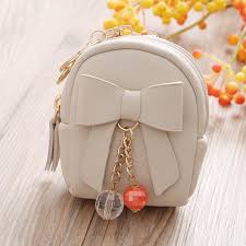 leather zipper tote bag mini coin purse