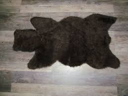 faux fur plush black bear skin rug 45