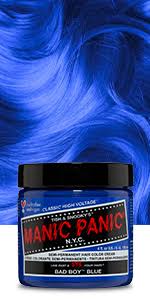 Well, blue hair does not mean anything in particular.in a hurry? Amazon Com Manic Panic Blue Steel Hair Color Amplified Semi Permanent Hair Dye Cool Silver Hair Dye With Blue Undertones Vegan Ppd Ammonia Free For Coloring Hair On