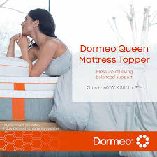 dormeo queen mattress topper white