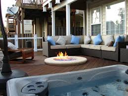 Fire Pit And Hot Tub On Ipe Deck