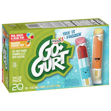 go gurt ice cream pops red white