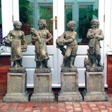 Children Stone Garden Statues