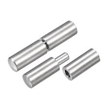 uxcell weld on barrel hinges 80mm x 16mm male to female 201 stainless steel hinge pin 6 pairs size 80 mm x 16 mm silver