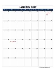 2022 printable calendar with large