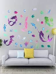 1pc Mermaid Starfish Pattern Wall