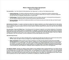 Motor Vehicle Purchase Agreement Form Template South Africa