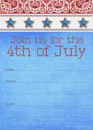 Free Printable 4thof July Invitation Template From