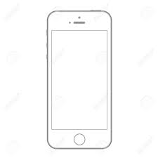 Mobile Phone Mockup Design Template Outline Shape
